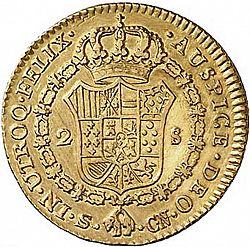 Large Reverse for 2 Escudos 1794 coin