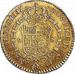 Large Reverse for 2 Escudos 1794 coin