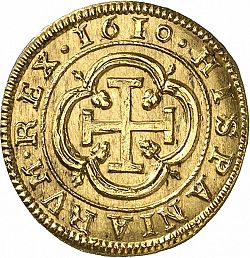 Large Reverse for 2 Escudos 1610 coin