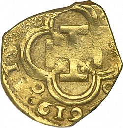 Large Reverse for 2 Escudos 1619 coin
