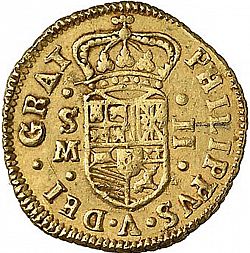 Large Obverse for 2 Escudos 1701 coin