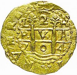 Large Obverse for 2 Escudos 1704 coin
