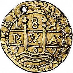 Large Obverse for 2 Escudos 1707 coin