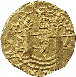 Large Obverse for 2 Escudos 1708 coin