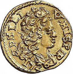 Large Obverse for 2 Escudos 1726 coin