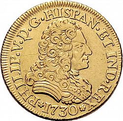 Large Obverse for 2 Escudos 1730 coin