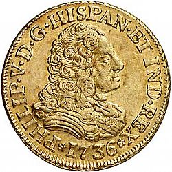 Large Obverse for 2 Escudos 1736 coin