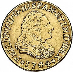 Large Obverse for 2 Escudos 1744 coin