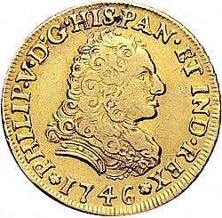 Large Obverse for 2 Escudos 1746 coin