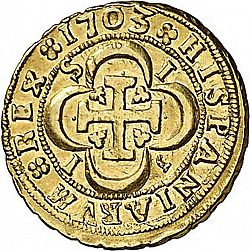 Large Reverse for 2 Escudos 1703 coin