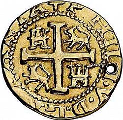 Large Reverse for 2 Escudos 1707 coin