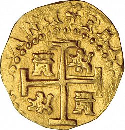 Large Reverse for 2 Escudos 1710 coin