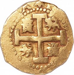 Large Reverse for 2 Escudos 1721 coin