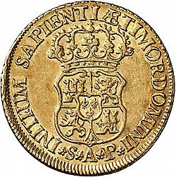 Large Reverse for 2 Escudos 1736 coin
