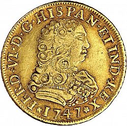 Large Obverse for 2 Escudos 1747 coin