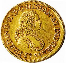 Large Obverse for 2 Escudos 1755 coin
