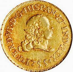 Large Obverse for 2 Escudos 1755 coin