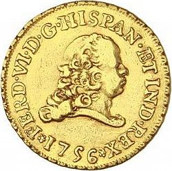 Large Obverse for 2 Escudos 1756 coin