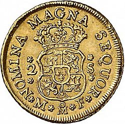 Large Reverse for 2 Escudos 1748 coin