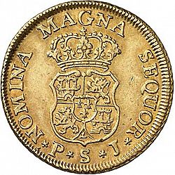 Large Reverse for 2 Escudos 1749 coin