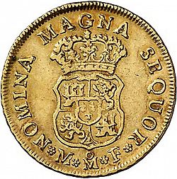 Large Reverse for 2 Escudos 1753 coin