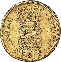 Large Reverse for 2 Escudos 1756 coin