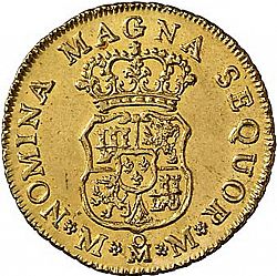 Large Reverse for 2 Escudos 1757 coin