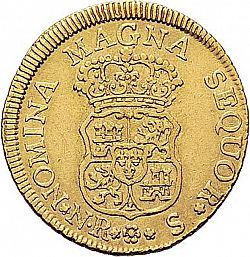 Large Reverse for 2 Escudos 1757 coin