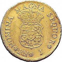 Large Reverse for 2 Escudos 1758 coin