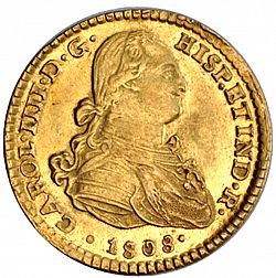 Large Obverse for 2 Escudos 1808 coin