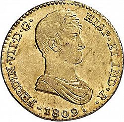 Large Obverse for 2 Escudos 1809 coin