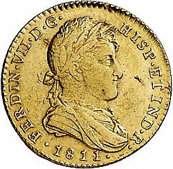 Large Obverse for 2 Escudos 1811 coin