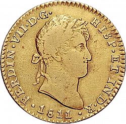 Large Obverse for 2 Escudos 1811 coin