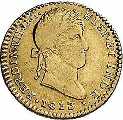 Large Obverse for 2 Escudos 1813 coin