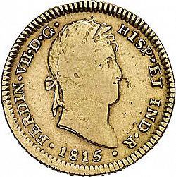 Large Obverse for 2 Escudos 1815 coin