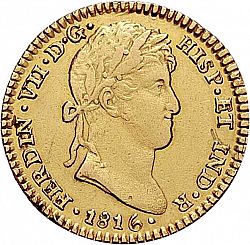 Large Obverse for 2 Escudos 1816 coin