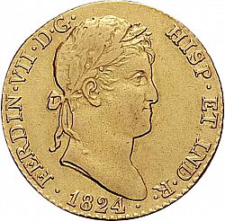 Large Obverse for 2 Escudos 1824 coin