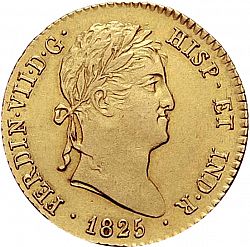 Large Obverse for 2 Escudos 1825 coin