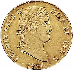 Large Obverse for 2 Escudos 1830 coin