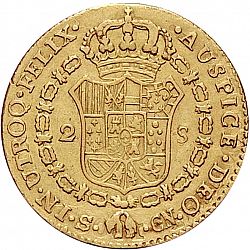 Large Reverse for 2 Escudos 1808 coin