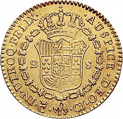 Large Reverse for 2 Escudos 1814 coin