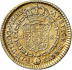 Large Reverse for 2 Escudos 1814 coin