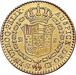 Large Reverse for 2 Escudos 1821 coin