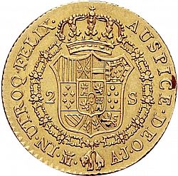 Large Reverse for 2 Escudos 1825 coin