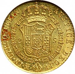 Large Reverse for 2 Escudos 1829 coin