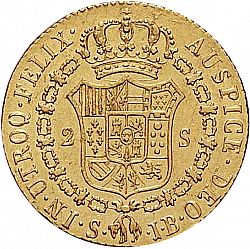 Large Reverse for 2 Escudos 1833 coin