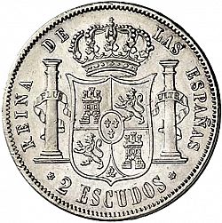 Large Reverse for 2 Escudos 1868 coin