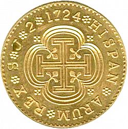 Large Reverse for 2 Escudos 1724 coin