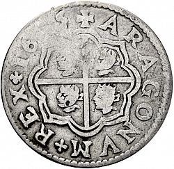 Large Reverse for 2 Reales 1669 coin