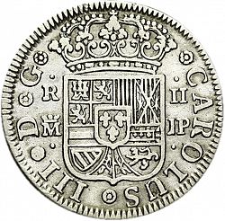 Large Obverse for 2 Reales 1760 coin